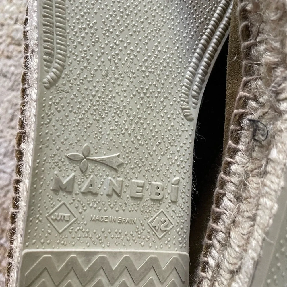 Manebi Suede Flat Espadrilles Hamptons 42